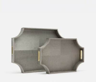 Cut Corner Faux Silk Trays