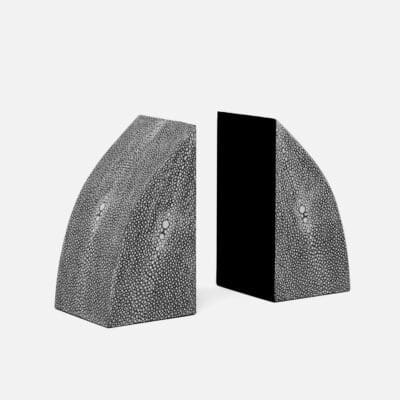 Faux Shagreen Bookends
