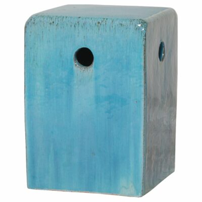 Blue Square Stool