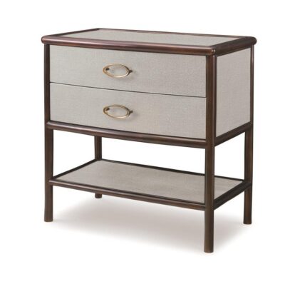Mauro Rattan and Canvas Night Stand