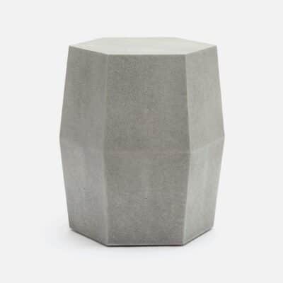 Dary Hexagonal Faux Shagreen Stool