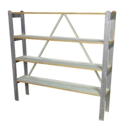 Antique Painted French Blue Bookcase