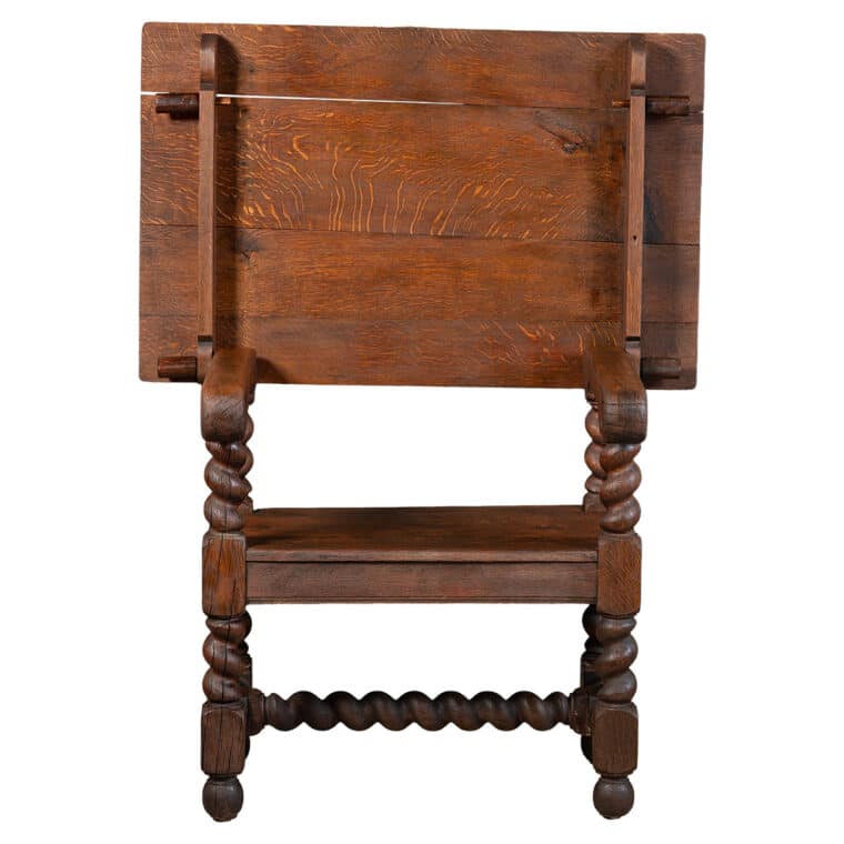 Antique French Oak Barley Twist Table - Image 5