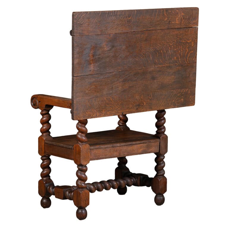 Antique French Oak Barley Twist Table - Image 7
