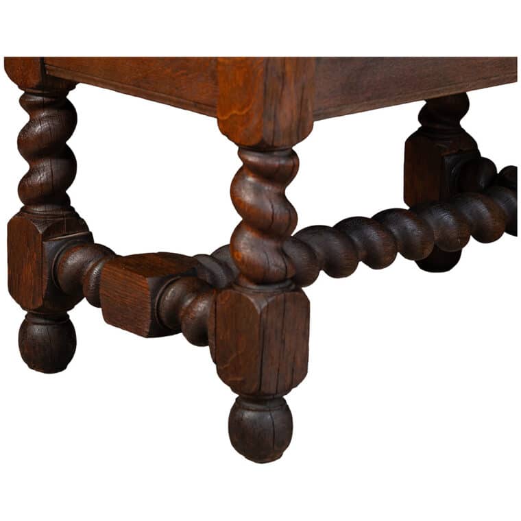 Antique French Oak Barley Twist Table - Image 12