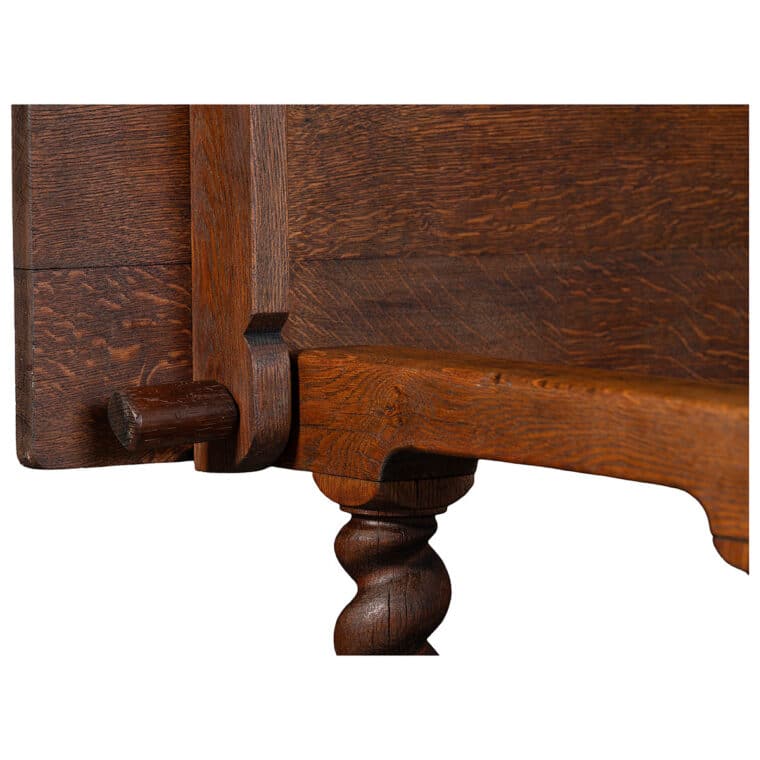 Antique French Oak Barley Twist Table - Image 14