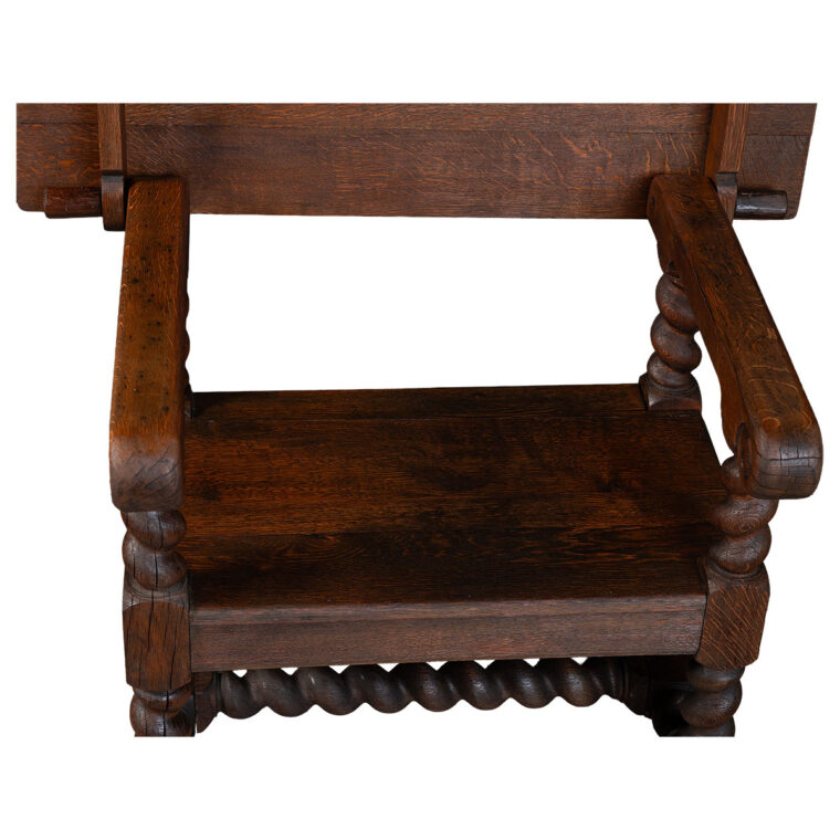 Antique French Oak Barley Twist Table - Image 15