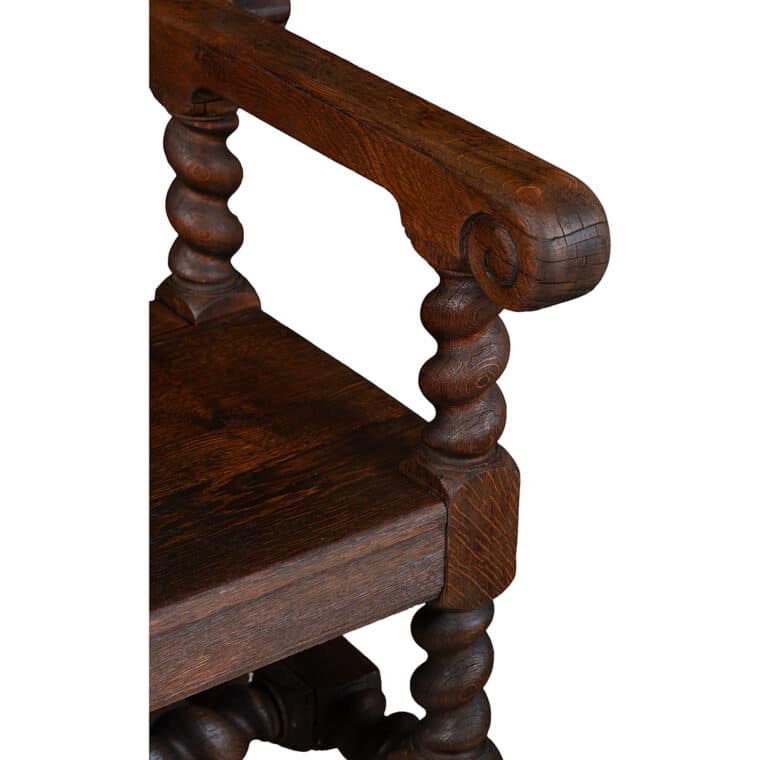 Antique French Oak Barley Twist Table - Image 17