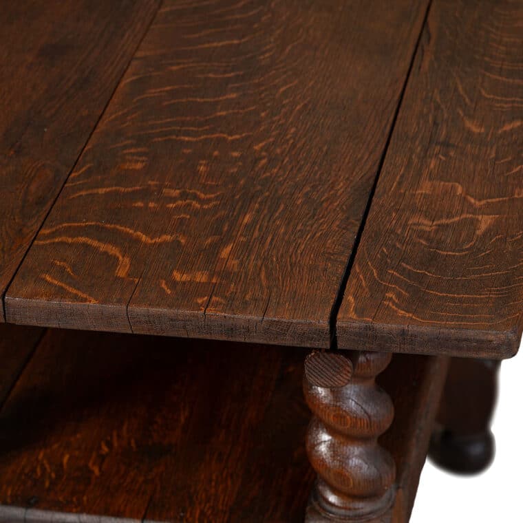Antique French Oak Barley Twist Table - Image 19