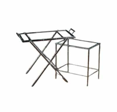 Set of Two Vintage Tray Side Tables