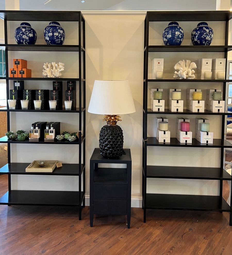 Large Stella Bookcase in dark brown with six shelves, showcasing elegance and functionality.