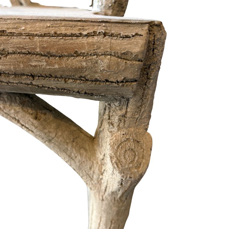 Woodland Faux Bois Concrete Bench - Image 4