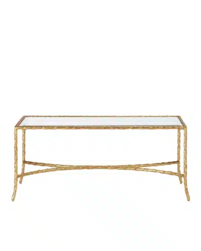 Gilded Metal Twist Coffee Table