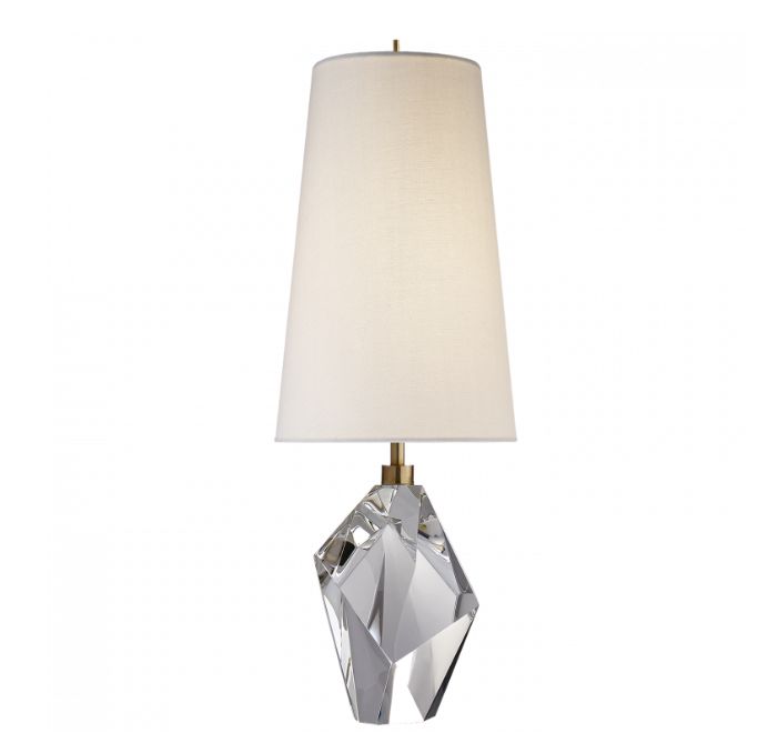 Kelly Wearstler Halcyon Table Lamp with shimmering crystal accents and linen shade.