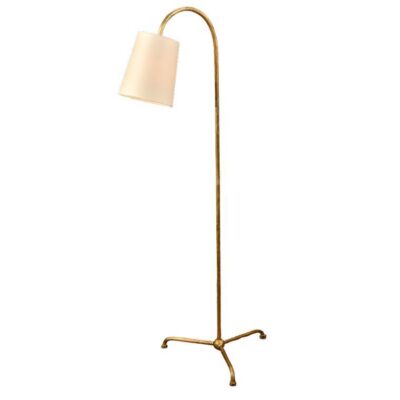 Ming Floor Lamp in Gilded Iron