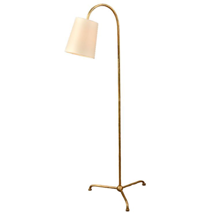 Ming Floor Lamp in Gilded Iron