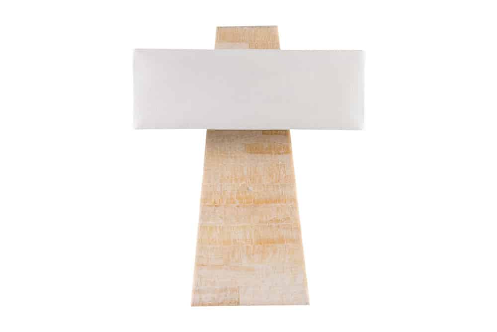 Modern Faux Bone Obelisk Table Lamp