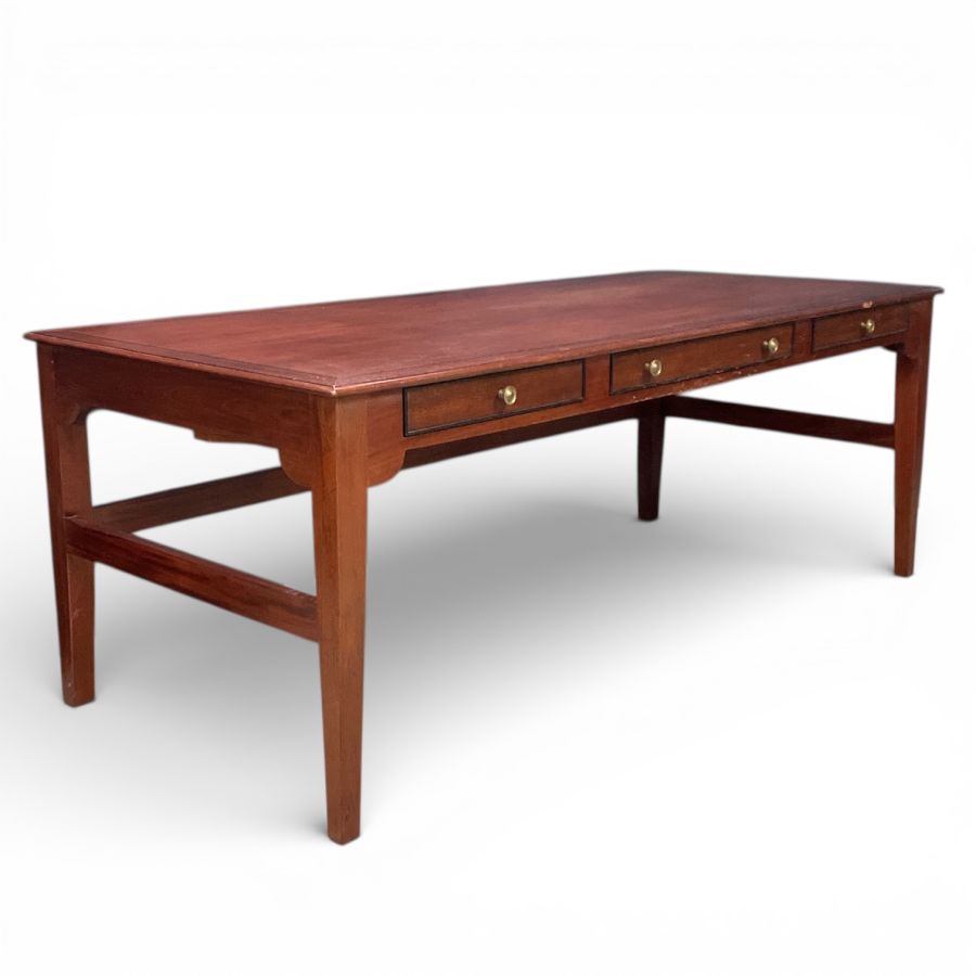 Large English Style Mahogany Writing Table - Image 4