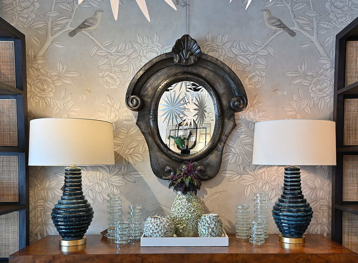 French Grey Metal Mirror - Image 6