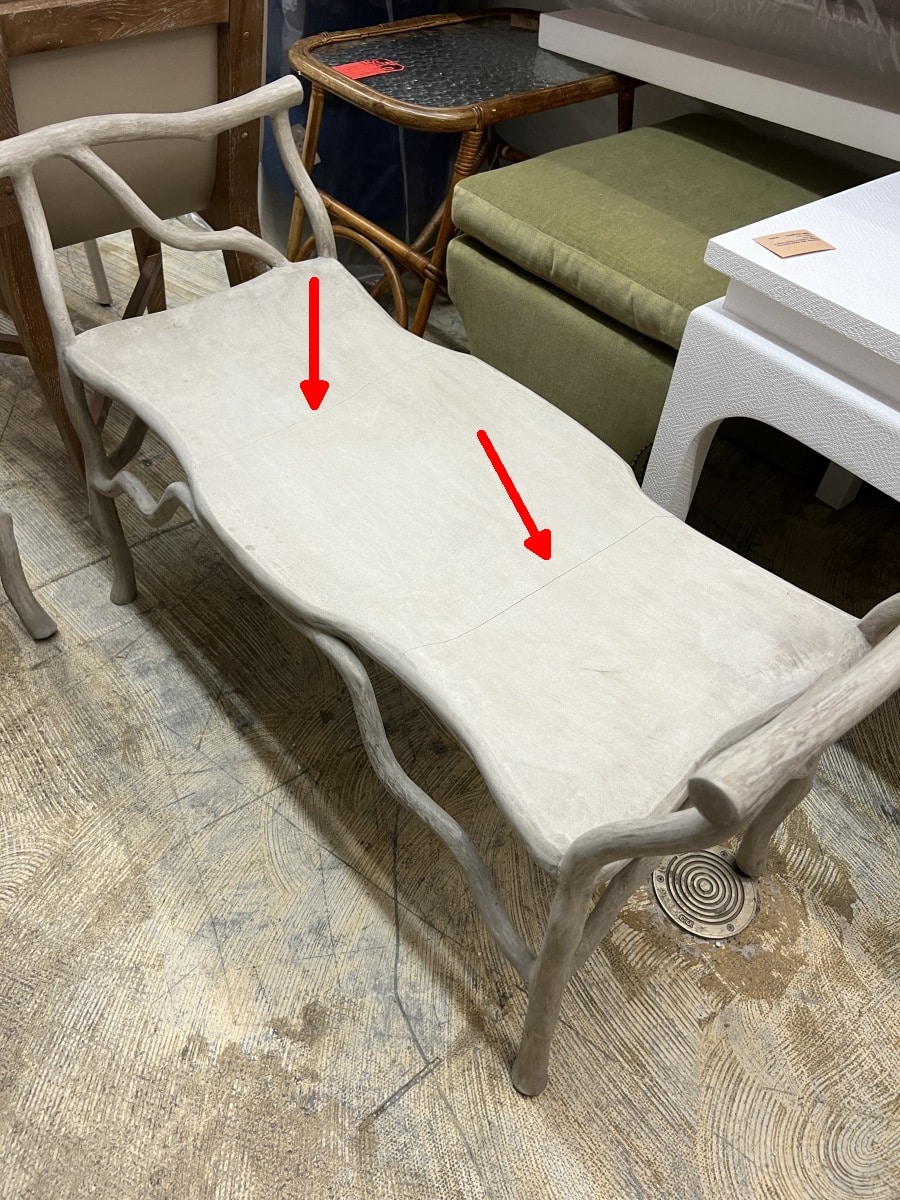 Faux Bois Boris Concrete Bench
