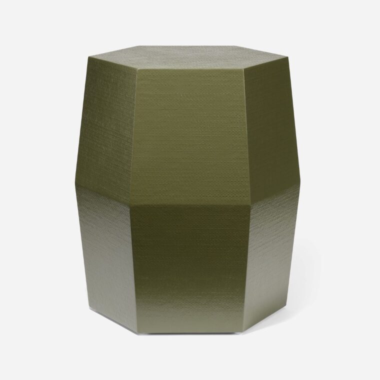 Tuston Hexagonal Raffia Stool - Image 15