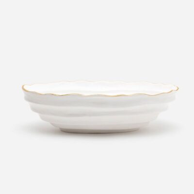 Wanda Flat White Resin Bowl