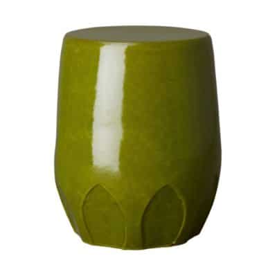 Teal ceramic stool with unique texture and glaze pitting hand fired and hand glazed available in smaller size 16 5 x 18