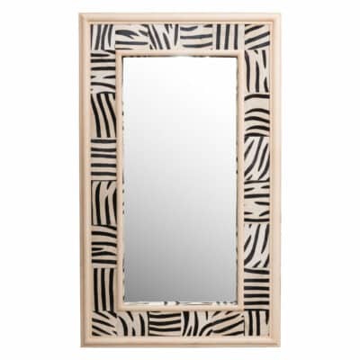 Patched Faux Zebra Mirror
