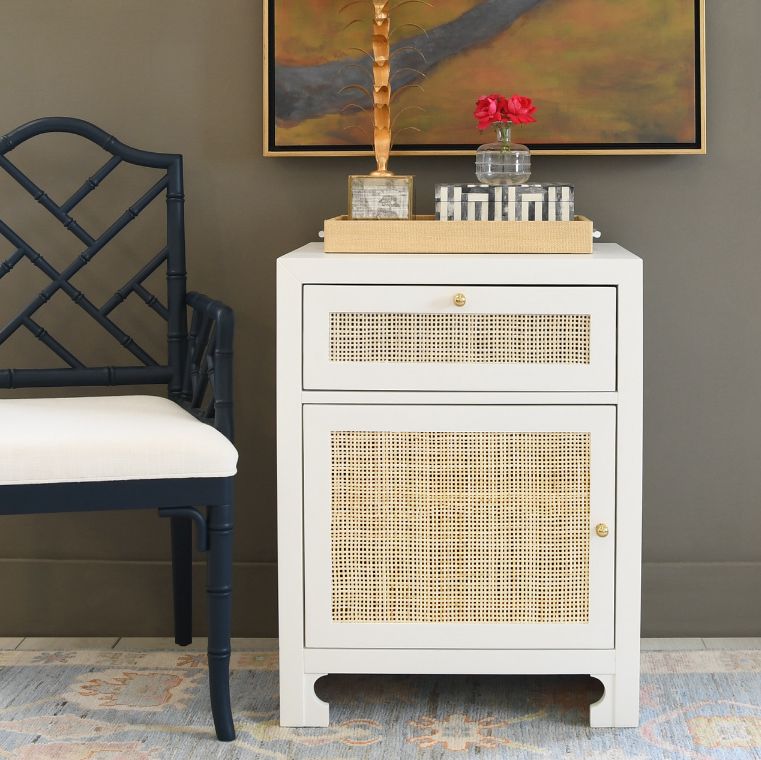 Small Cane Front Cabinet