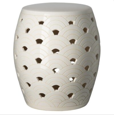 Ceramic Wave Garden Stool