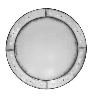 Round Convex Aged Venetian Style Mirror