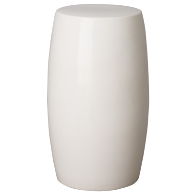 Tall ceramic garden stool white and gunmetal options hand fired and glazed with unique texture and glaze pitting each piece varies outdoor