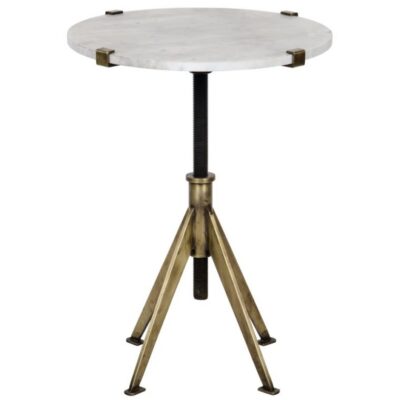 Small White Quartz Adjustable Side Tables