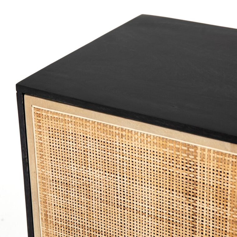 Natural Mango Wood and Cane Buffet - Image 13