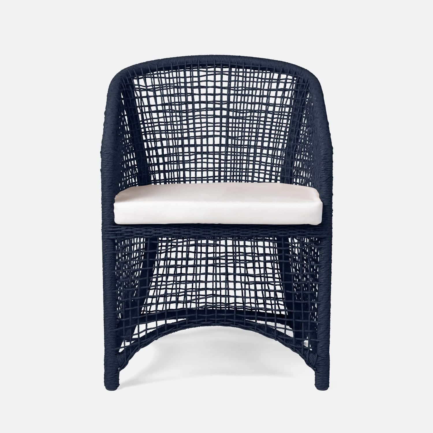 Outdoor Natural Twisted Faux Wicker Arm Chair