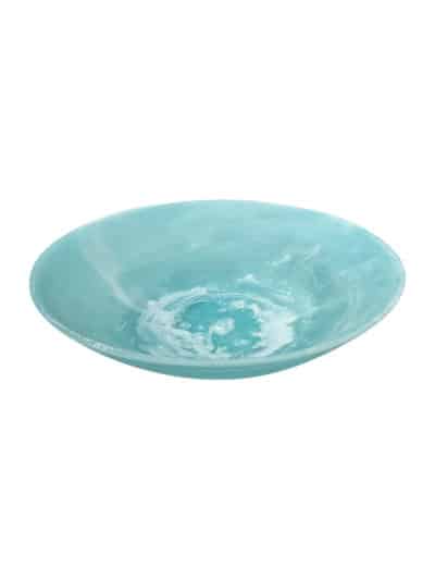 Aqua swirl extra large bowl elegant and spacious kitchenware with a beautiful aqua color perfect for serving salads or snacks available in