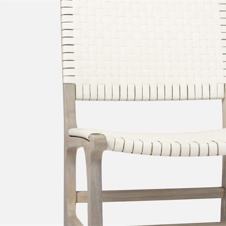 A white outdoor Hammond side chair.