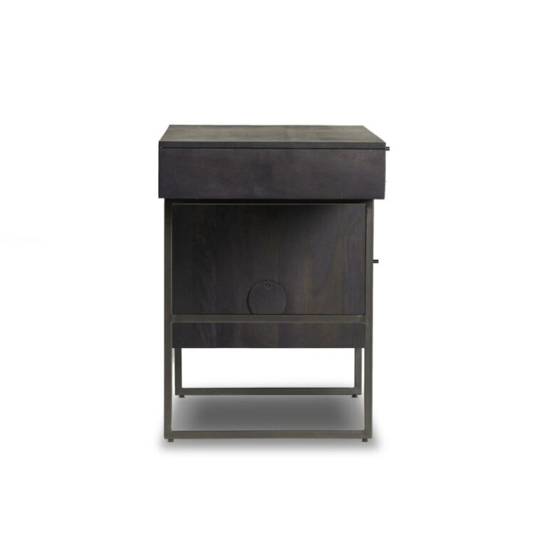 Mid-Century Style Cane and Mango Wood Desk - Image 4