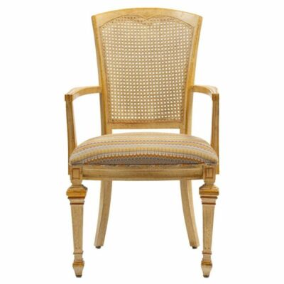 Vintage Italian Cane Back Arm Chair
