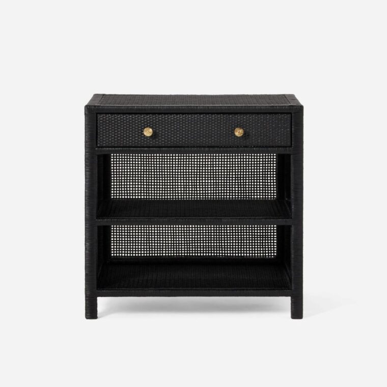 Large Peeled Rattan Nightstand - Image 4