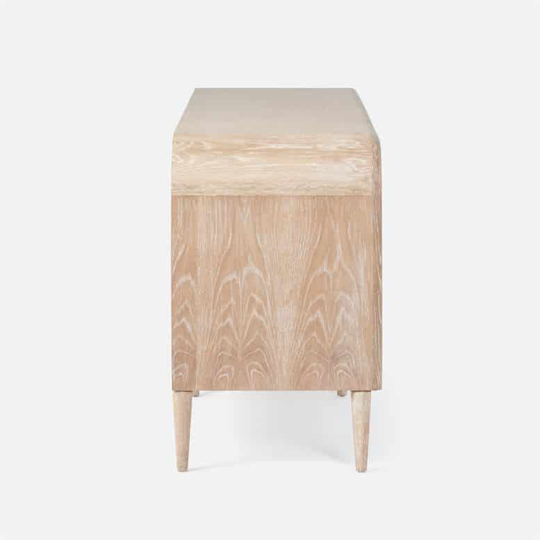 A rectangular wooden buffet with a faux shagreen finish, standing on four legs.