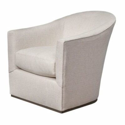 Alexander Swivel Chair Upholstered in Alabaster Performance Fabric