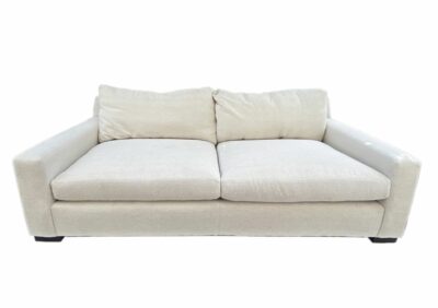 Brentwood Sofa in Ivory Crypton, cozy comfort with elegant simplicity.