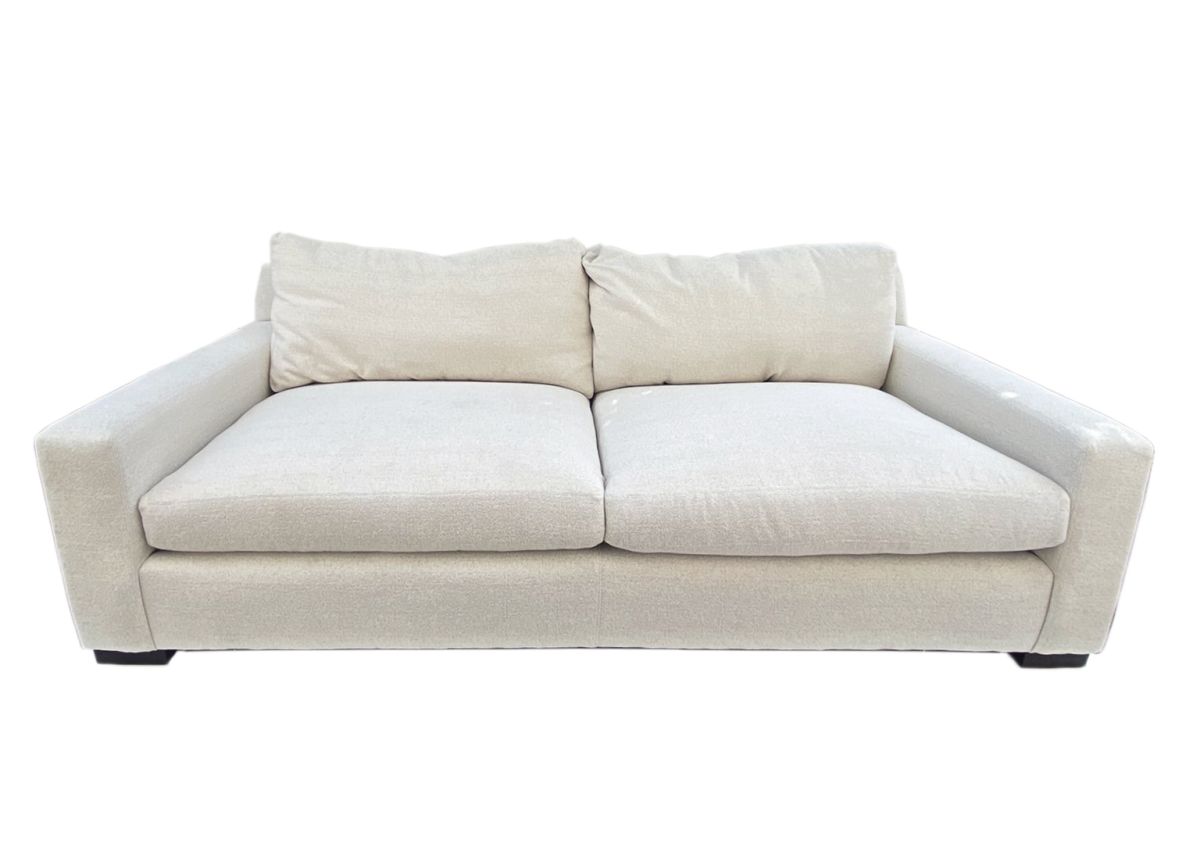 Brentwood Sofa in Ivory Crypton, cozy comfort with elegant simplicity.