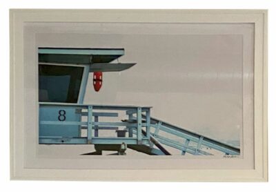 Tower Serenity Reproduction Photograph, signed & numbered by Robert Baker - A serene ocean view.