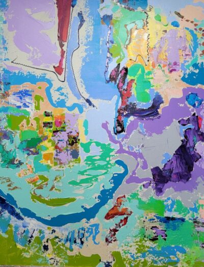 Mediterranean Original Art by Orbedonna, vibrant colors on canvas.