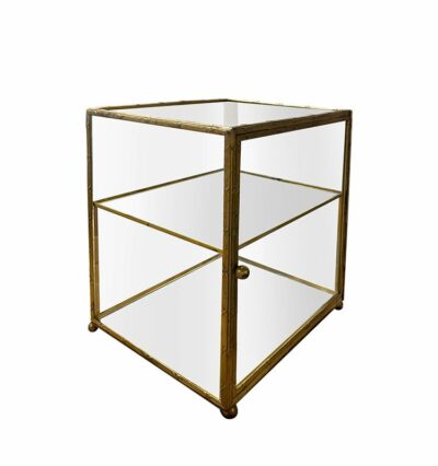 Antique Italian Petite Bronze Glass Case