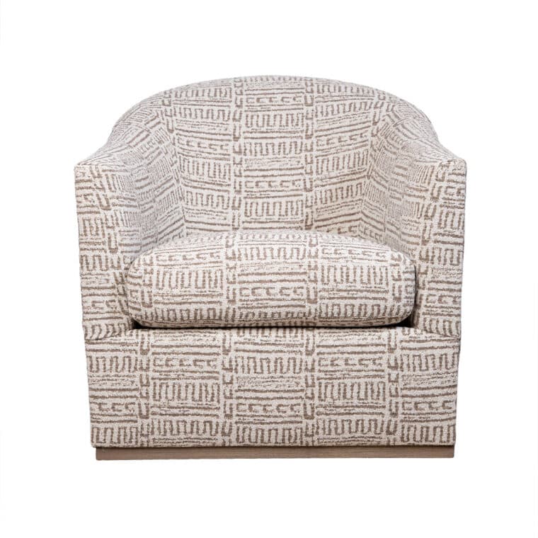 Alexander Swivel Tribal Print Chair - Image 2