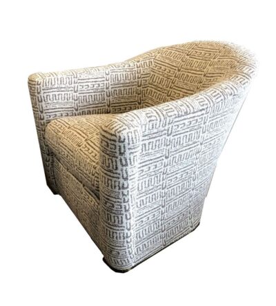 Arlette French Moderne Swivel Chair in Chenille Pattern