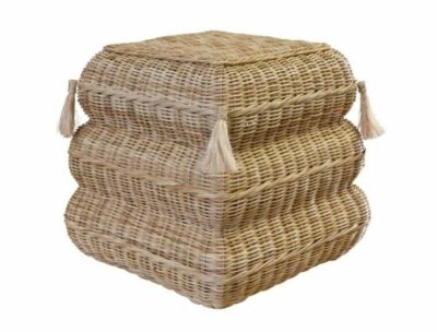 Tassel Wicker Stool
